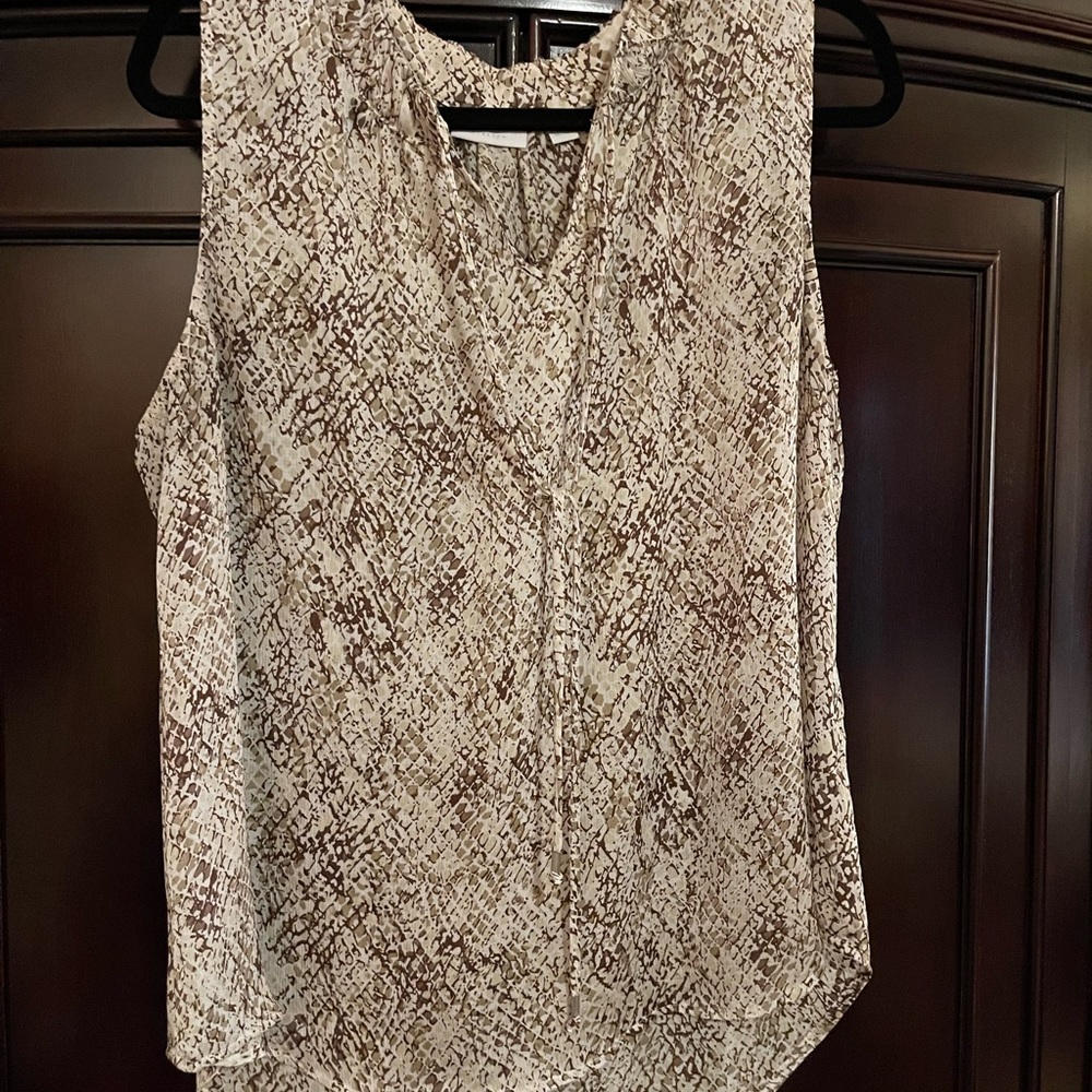 New York & Company Python Print Sleeveless Blouse